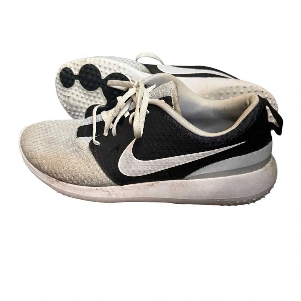 NIKE GOLF Roshe G Pure Platinum Black SZ 10 Men’s Shoe Spikeless Turf Golfing